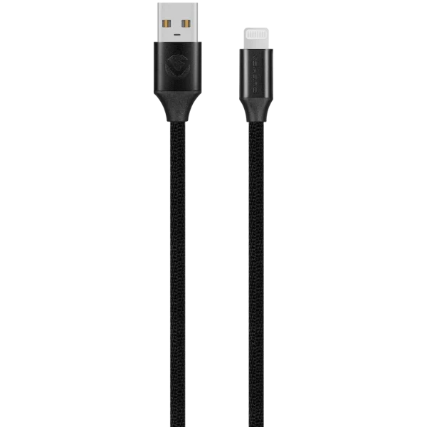 Volkano Weave Series Fabric Braided MFI Lightning Cable 3m - Black
