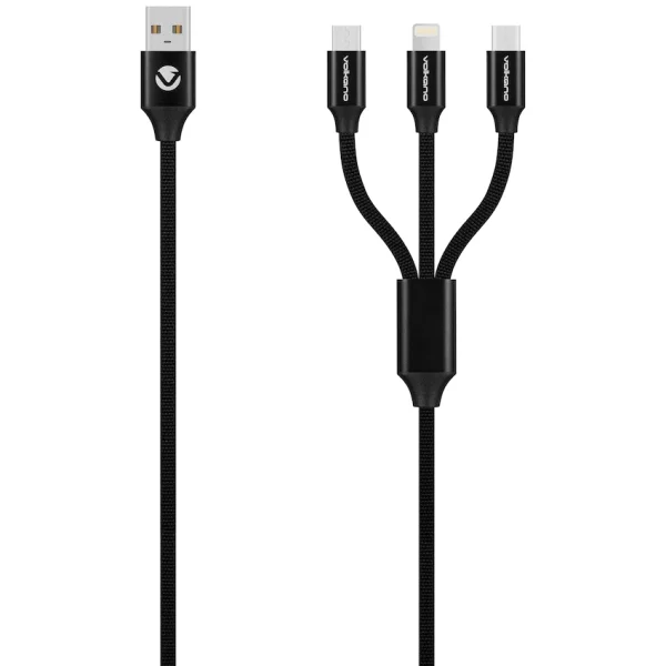 Volkano On the Go 3-in-1 Braided Cable