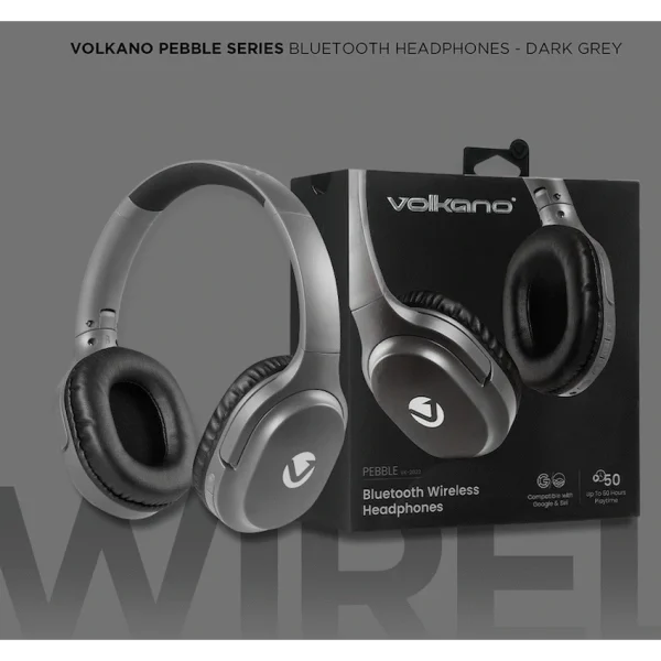 Volkano Pebble Series Bluetooth Headphones - Dark Grey - Image 23