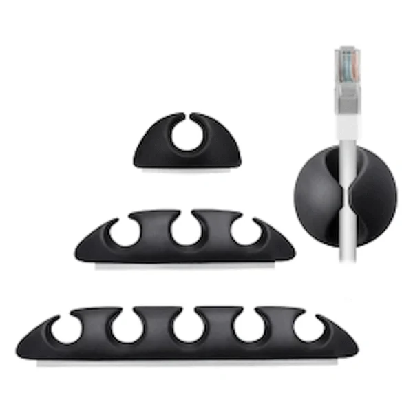 Volkano Bind Series - 5-Piece Adhesive Cable Clip Organiser Kit - Image 3