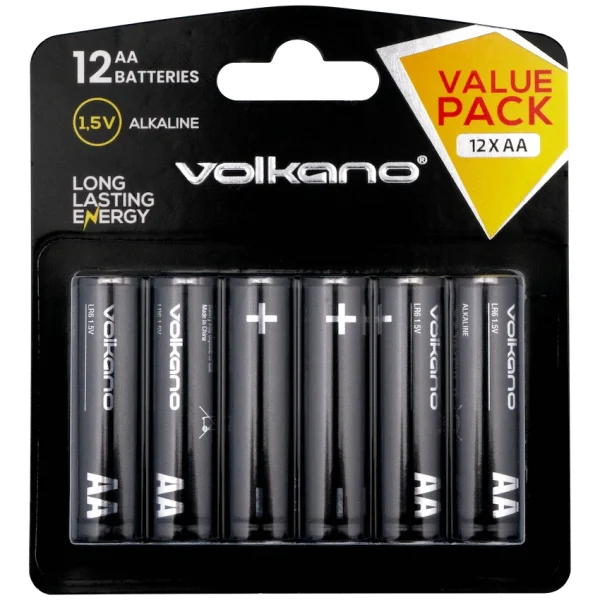 Volkano Extra AA Batteries Value Pack of 12