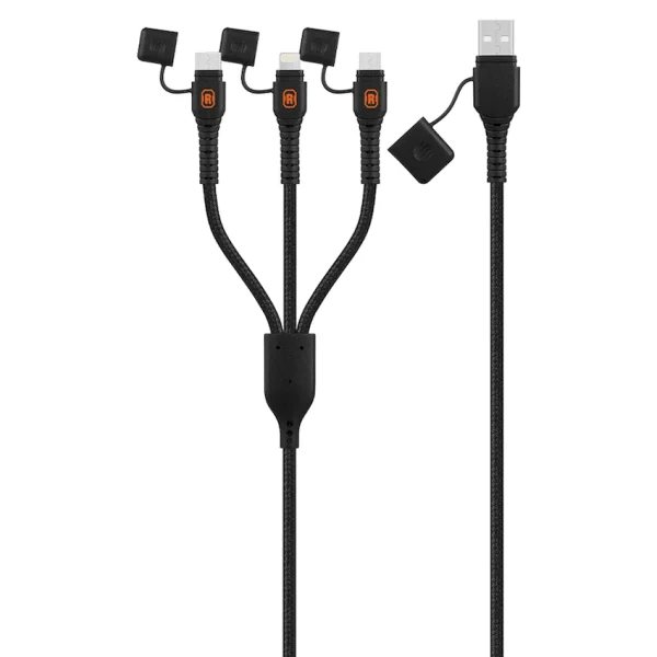 Rugged by Volkano Water- and Dust-Proof USB to 3-in-1 Cable - 1.2m - Image 2