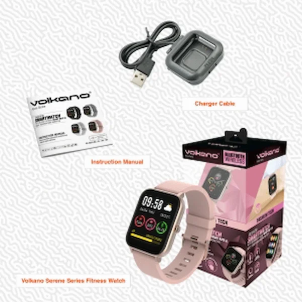Volkano Azure Series Fashion Smart Watch - Pink/Rose Gold - Image 3